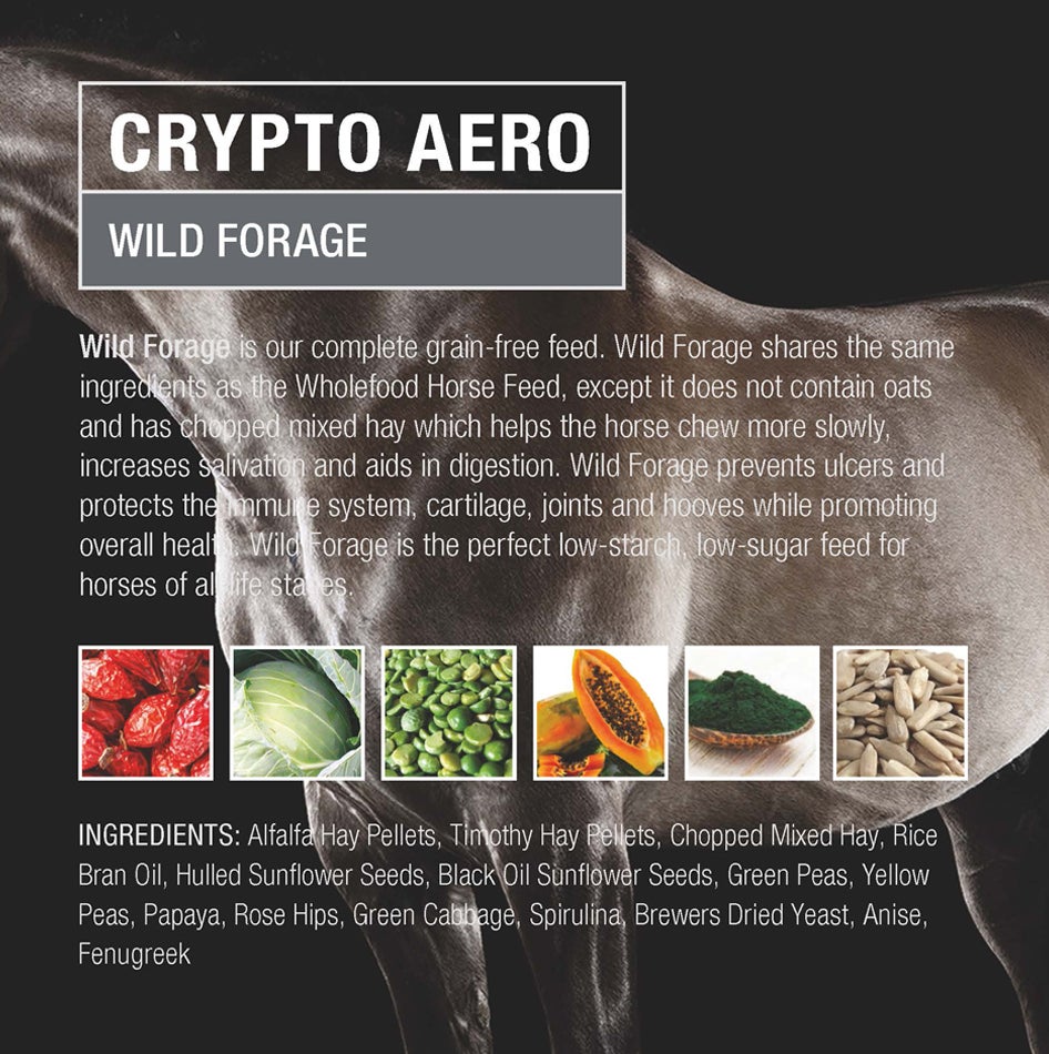 Crypto Aero Wholefood Whole Food Horse Feed CRYPTO AERO Wild Forage  Soy-Free, Molasses-Free Farm Animal