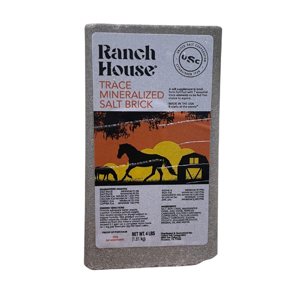 Ranch House Trace Mineralized salt brick (4lb) | Gold Coast Feed & Supply